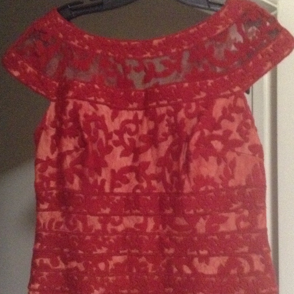 Ruby embroidered gown